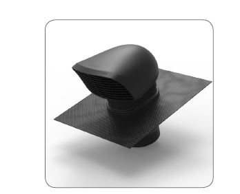 Dakdoorvoer Design Flex XL - Ø180/200 - zwart (mbh flexibele slab)