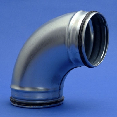 Bocht gegalvaniseerd met rubber 90°/diameter(mm) 125